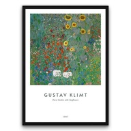Plakat z ramą 40x50cm Gustav Klimt Farm Garden Słoneczniki Ogród Styl Retro