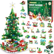 Kalendarz Adwentowy Klocki Konstrukcyjne Kreatywne Choinka Mikołaja Swieta