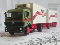 S ~*~ ORYGINALNY HERPA..MERCEDES-BENZ SK '88 Z PRZYCZEPĄ..CHŁODNIA..HAHNEL