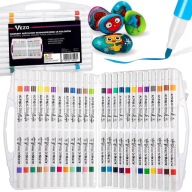 VEZO MARKERY AKRYLOWE TKANIN KAMIENI UBRAŃ WODOODPORNE PISAKI MAZAKI 48 SZT