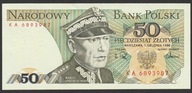 Polska 50 zlotych 1988 - Karol Świerczewski - KA - stan bankowy UNC