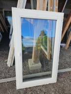 OKNA Drewniane Sosnowe 87x145cm 2 sztuki okno białe/brązowe