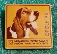 ODZNAKA 13 MIĘDZYNARODOWA WYSTAWA PSÓW RASOWYCH W POLSCE - OPOLE 1975