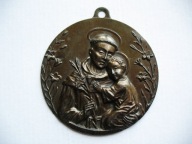 ŚWIĘTY ANTONI PADEWSKI przedwojenny ŚW. OBRAZEK-PLAKIETA DO ZAWIESZENIA