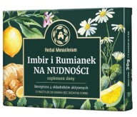 Herbal Monasterium Imbir i Rumianek na nudności 12 pastylek do ssania