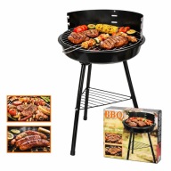 GRILL WĘGLOWY OGRODOWY Ø 43 × 70 CM – PRAKTYCZNY I KOMPAKTOWY PLUS PODPAŁKA