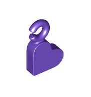 LEGO Zawieszka serce - 77814 - Dark Purple - 4 szt