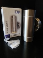 KINKIET ZEWNĘTRZNY DWUSTRONNY SREBRNY LAP