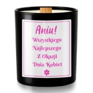 Świeca sojowa Twój Napis Prezent Na Dzień Kobiet Dla Dziewczyny Koleżanki