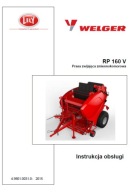Welger RP 160 V - instrukcja obsługi prasy zmiennokomorowej PL (2015)