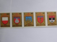 San Marino - herby rycerzy - Mi. 1070-74 pasek **