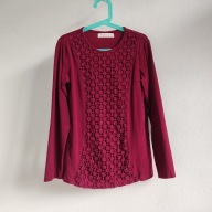 Elegancka bluzka z koronką Z A R A 140 dużo bawełny markowa (613)
