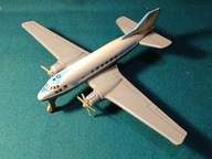 Stary samolot pasażerski z napędem mechanicznym -blaszana zabawka z PRL