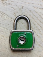 Kłódka Vintage stara żeliwna zielona