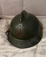 Hełm Adrian Orzeł Polski wz19, Piękny, sygnatury, cyfry 1929 doskonały stan