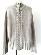 MESKI SWETER GOLF FIRMY OXIDE ROZMIAR 42 SZARY ROZPINANY CIEPLY