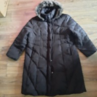 Kurtka XL CENTIGRADE pikowana CZARNA ocieplana/kaptur/puchowa
