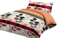 pościel z satyny 200x200 + 2x70x80 zamek S 22 trufla