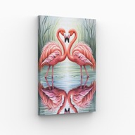 Obraz na płótnie 70x100 Flamingi tworzące serce | Pomysł na Prezent