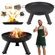 PALENISKO OGRODOWE DUŻE 60 CM DO OGNISKA GRILLA KOCIOŁKA STALOWE TRWAŁE