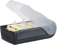 PUDEŁKO NA FISZKI A7 900 KART 5 PRZEGRÓDEK Z KARTAMI I PODPÓRKAMI CZARNE