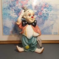 Ogromna ceramiczna skarbonka klaun | dekoracja kolekcjonerska | ok. 45 cm
