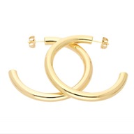 69263 KOLCZYKI 18K POZŁACANE 50/5 MM koła dmuchane