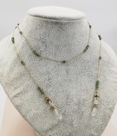 82808 Łańcuszek do okularów złota stal chirurgiczna koraliki