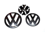 VW Golf VII emblemat przedni i tylny czarny połysk zestaw
