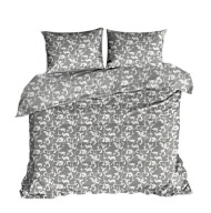 pościel bawełna lux 160x220 + 2x70x80 guzik B 213-3 Esprit szary