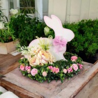 Stroik Wielkanocny z Zajączek Ręcznie Robiona Dekoracja Świąteczna