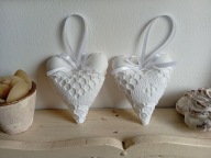 KORONKOWE SERCA DUŻE ZAWIESZKI BAWEŁNA KOMPLET 2 SZTUKI