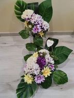 WIĄZANKA STROIK KOMPOZYCJA NA CMENTARZ SZTUCZNE KWIATY komplet! TANIO!!