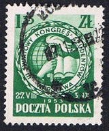1953 Polska fi 674 - III Światowy Kongres Studentów w Warszawie