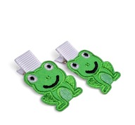 Spinki dla niemowląt dziewczynek żabki 2 szt. handmade