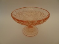 Ząbkowice, owocarka rozalinowa migdały, szkło Prl, vintage