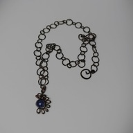 Łańcuszek z wisiorkiem z lapis lazuli z czystej miedzi