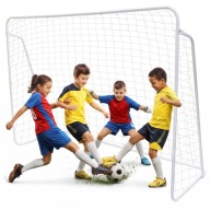 DUŻA BRAMKA PIŁKARSKA DLA DZIECI SKŁADANA METALOWA TRENINGOWA PIŁKA NOŻNA