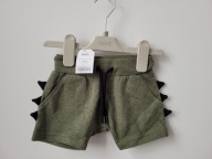 NEXT khaki krótkie spodenki dresowe szorty 68 cm