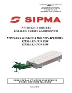 SIPMA KD 2510 KOS, 2910 KOS - instrukcja obsługi, katalog części (2015-16)