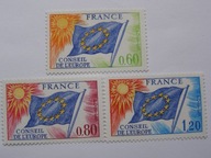 Francja - Rada Europy - flaga - Mi. 16-18 **