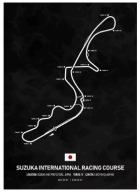 Plakat „Racing Tracks” – Minimalistyczny Plakat Torów Wyścigowych