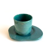 Ceramiczna czarka i talerzyk. RAJZA.STUDIO