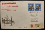 !! ZWIERZĘTA - SZWAJCARIA 1967 - KOPERTA FDC - LIST POLECONY - STAN BDB !!