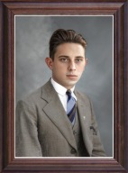 Obraz Jerzy Różycki portret w drewnianej ramie ze szkłem