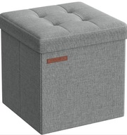 Pufa tapicerowana Songmics szary