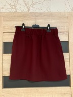 Monki - j. nowa mini w ciemnym kolorze bordo gumka kieszonki 36/38!