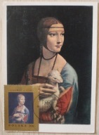 Leonardo da Vinci - Dama z gronostajem + ZNACZEK
