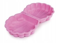 Piaskownica Lub Basen Plastikowa XXL 2w1 Muszelka Zamykana Różowa