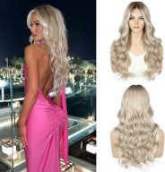 Peruka Sapphirewigs 13x4 Koronkowa Light Blonde Ombre White a630